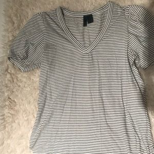 Anthropologie Left of Center strip t shirt size xs
